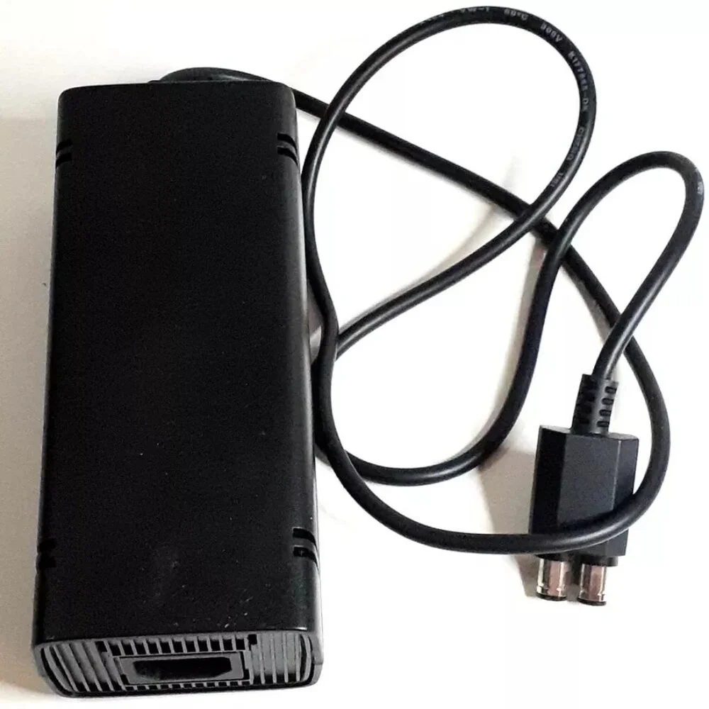 XBOX 360 S POWER SUPPLY BRICK (NO CORD) - RED LED LIGHT - WORKING OR FOR PARTS